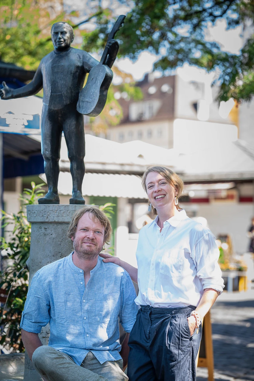 Christian und Sabine Kroiß auf dem Viktualienmarkt